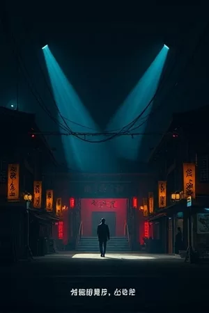 竖版剧集主视觉：暖粉色灯光下的窗边剪影与字幕光斑，本页最大首屏图